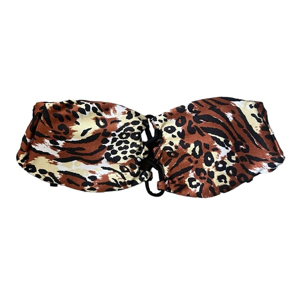 Volcom Reversible Roam Free Bandeau Bikini Top Brown Size Small - Picture 4 of 12